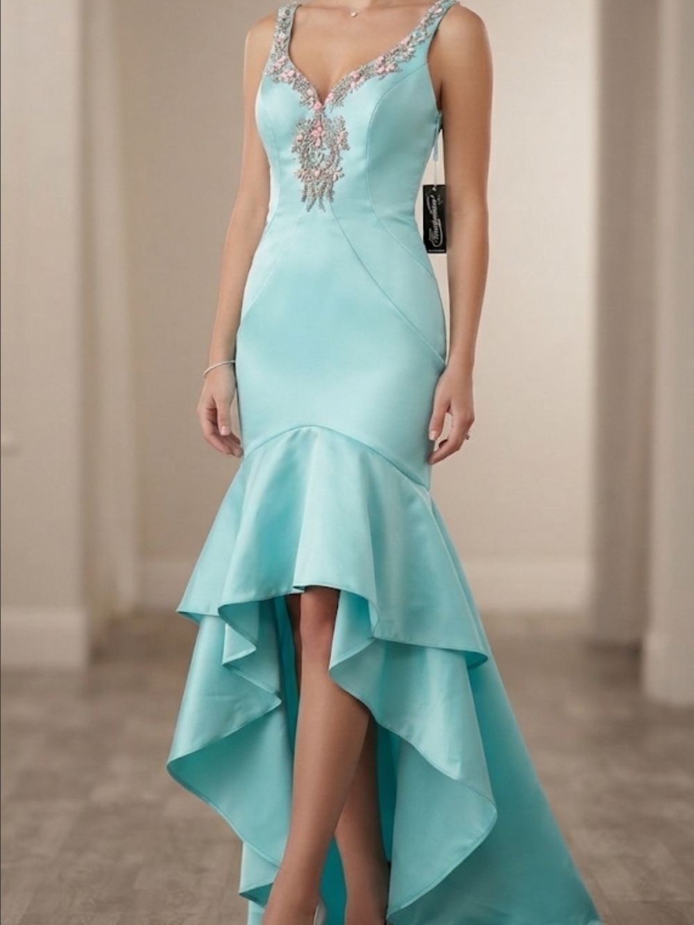 Stunning 'Temptation' Sea-Foam Mermaid Dress! Size 4 (New with Tags)